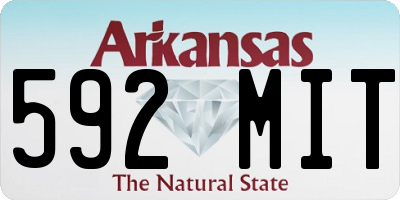 AR license plate 592MIT