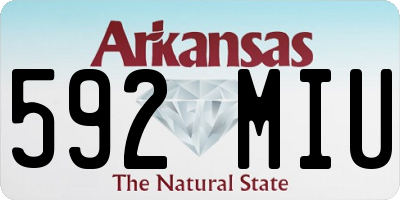 AR license plate 592MIU