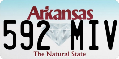 AR license plate 592MIV