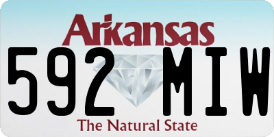 AR license plate 592MIW
