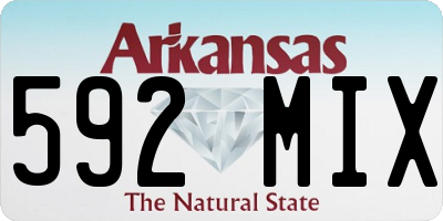 AR license plate 592MIX