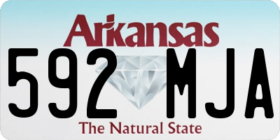 AR license plate 592MJA