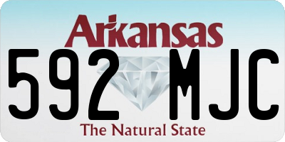 AR license plate 592MJC
