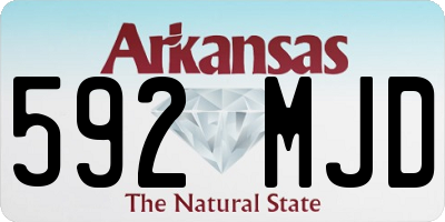 AR license plate 592MJD