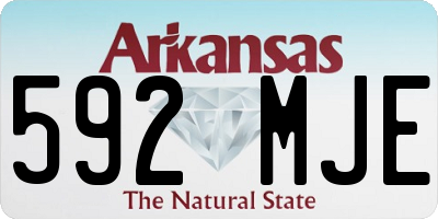 AR license plate 592MJE