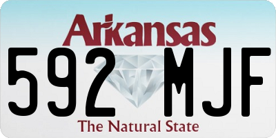 AR license plate 592MJF