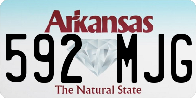 AR license plate 592MJG