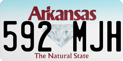AR license plate 592MJH