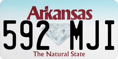 AR license plate 592MJI