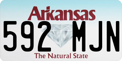 AR license plate 592MJN