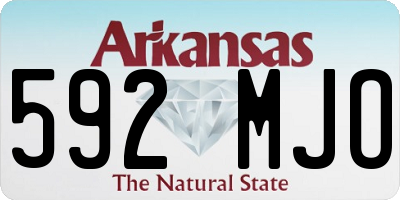 AR license plate 592MJO