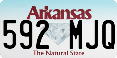 AR license plate 592MJQ