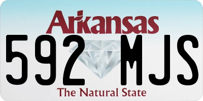 AR license plate 592MJS