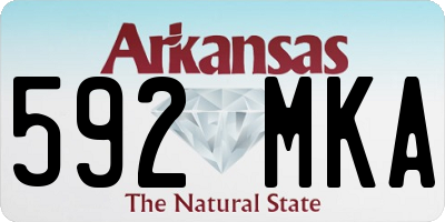 AR license plate 592MKA