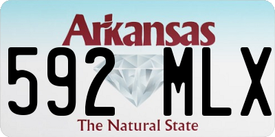 AR license plate 592MLX