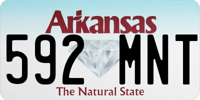 AR license plate 592MNT