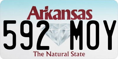 AR license plate 592MOY