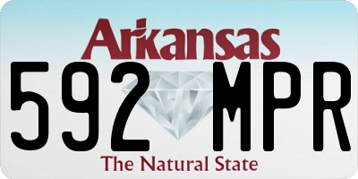 AR license plate 592MPR
