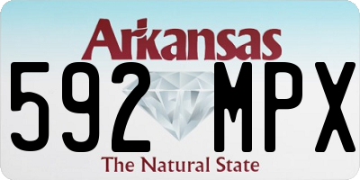 AR license plate 592MPX