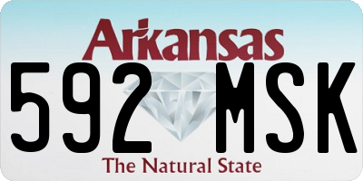 AR license plate 592MSK