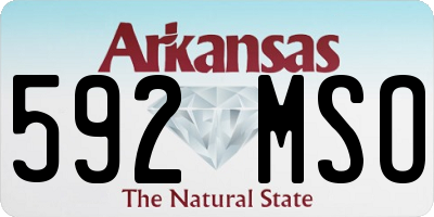 AR license plate 592MSO