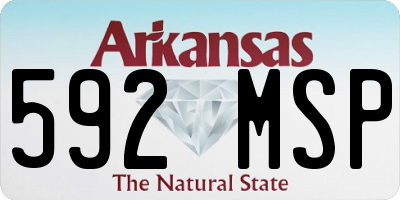 AR license plate 592MSP