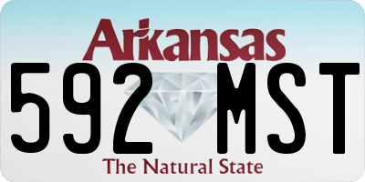 AR license plate 592MST