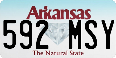 AR license plate 592MSY