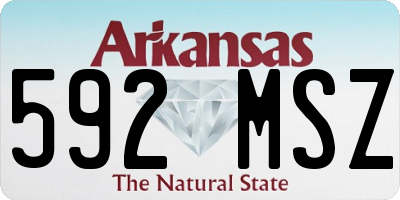 AR license plate 592MSZ
