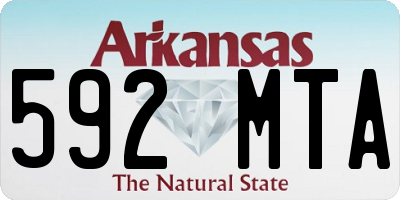 AR license plate 592MTA