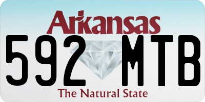 AR license plate 592MTB