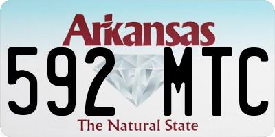 AR license plate 592MTC
