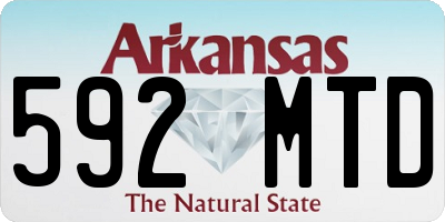 AR license plate 592MTD