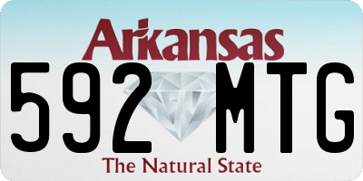 AR license plate 592MTG