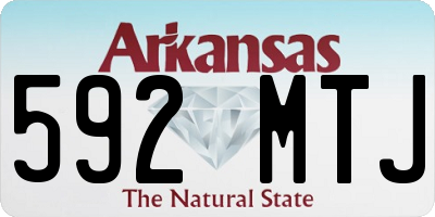 AR license plate 592MTJ