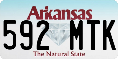 AR license plate 592MTK