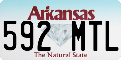 AR license plate 592MTL