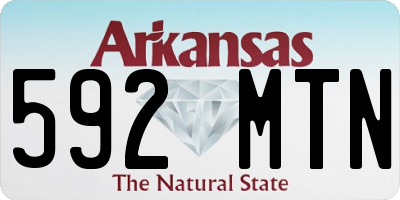 AR license plate 592MTN