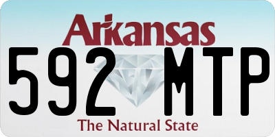 AR license plate 592MTP