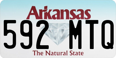 AR license plate 592MTQ