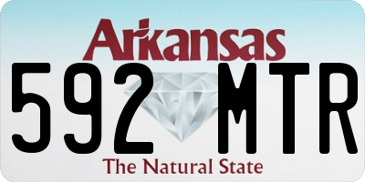 AR license plate 592MTR