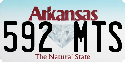 AR license plate 592MTS