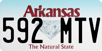 AR license plate 592MTV