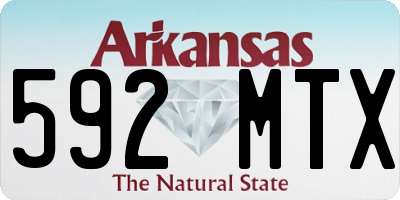 AR license plate 592MTX