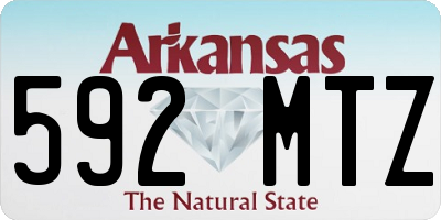 AR license plate 592MTZ