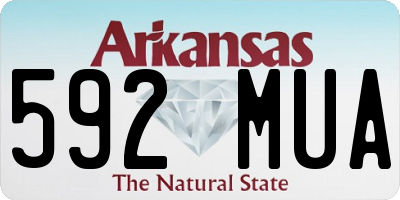 AR license plate 592MUA