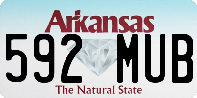 AR license plate 592MUB