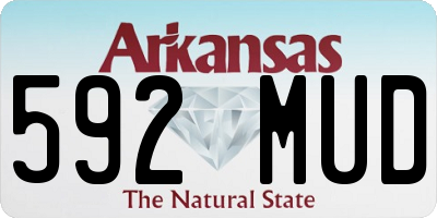 AR license plate 592MUD