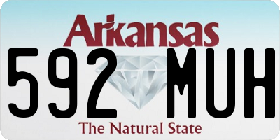 AR license plate 592MUH