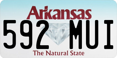 AR license plate 592MUI